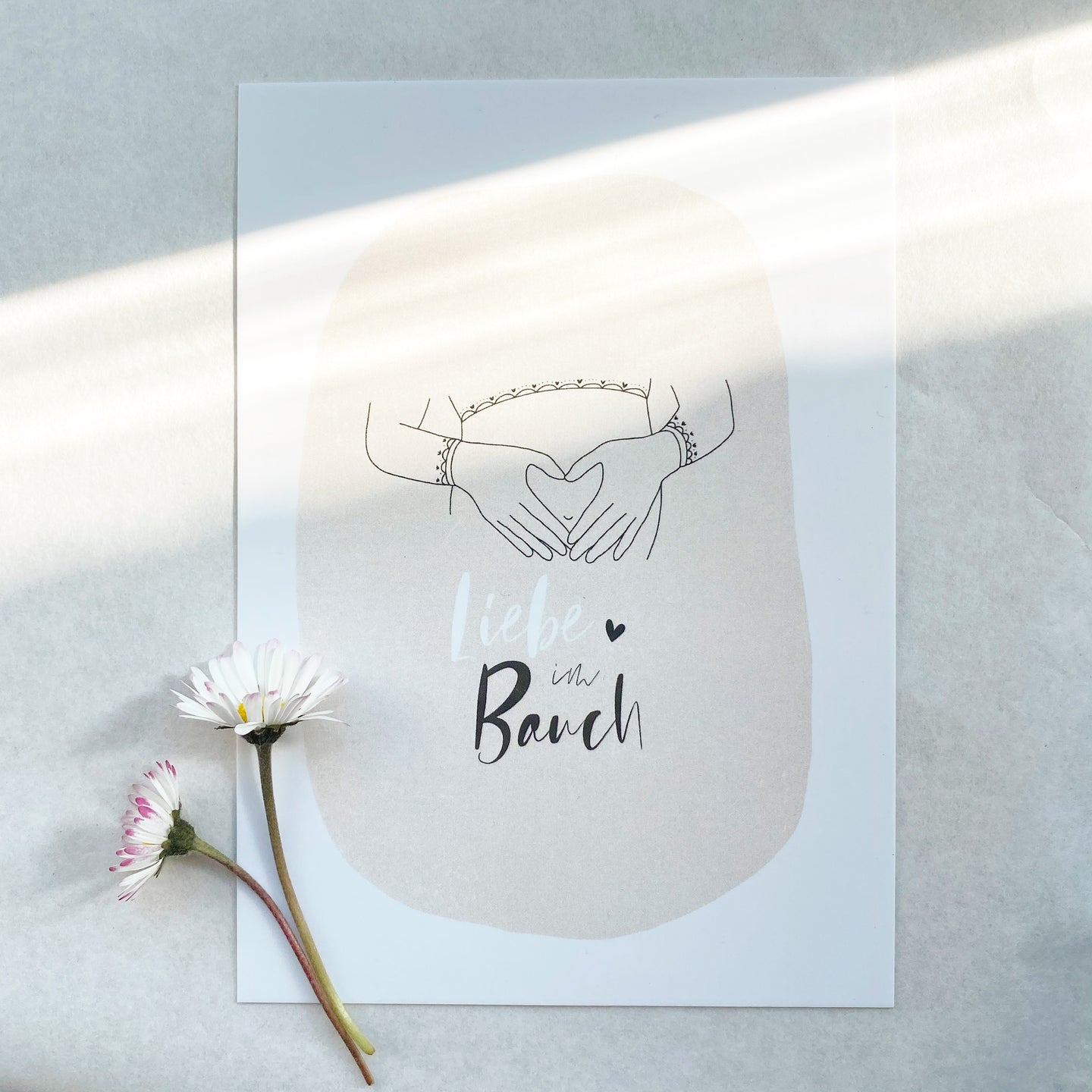 Karte/Postkarte - Liebe im Bauch