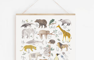 Kunstdruck/Poster - Alphabet Tiere / Tieralphabet / ABC