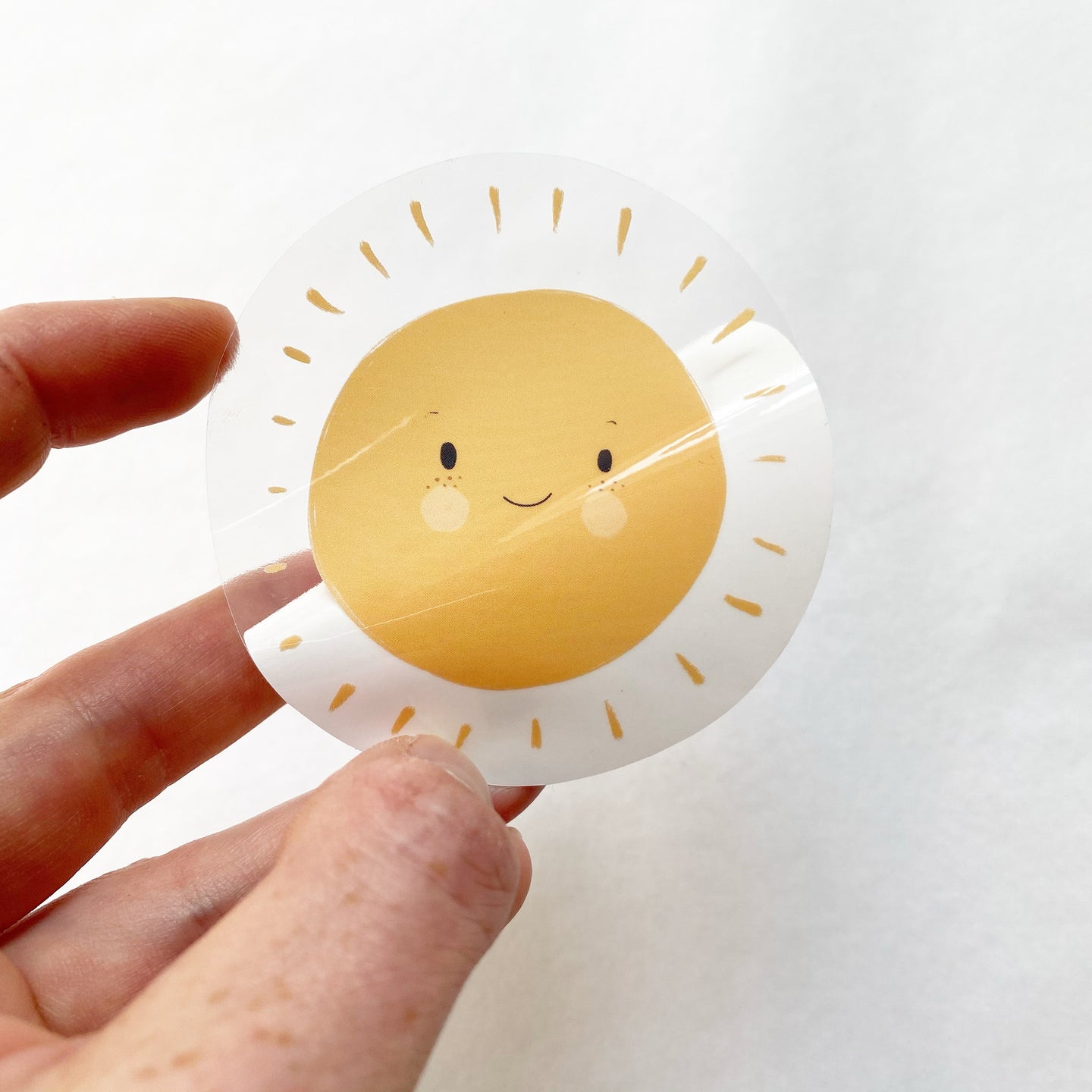 Aufkleber Vinyl mit transparentem Rand - Sonne