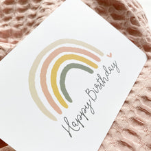 Laden Sie das Bild in den Galerie-Viewer, Karte/Postkarte - Regenbogen/Happy Birthday