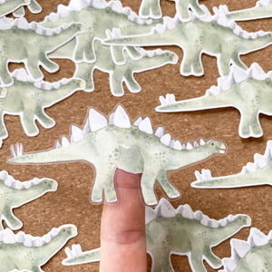 Aufkleber Vinyl mit transparentem Rand - Stegosaurus