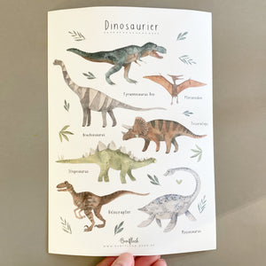 Stickersheet/Stickerbogen/Washipapier/Vinyl transparent- Dinos