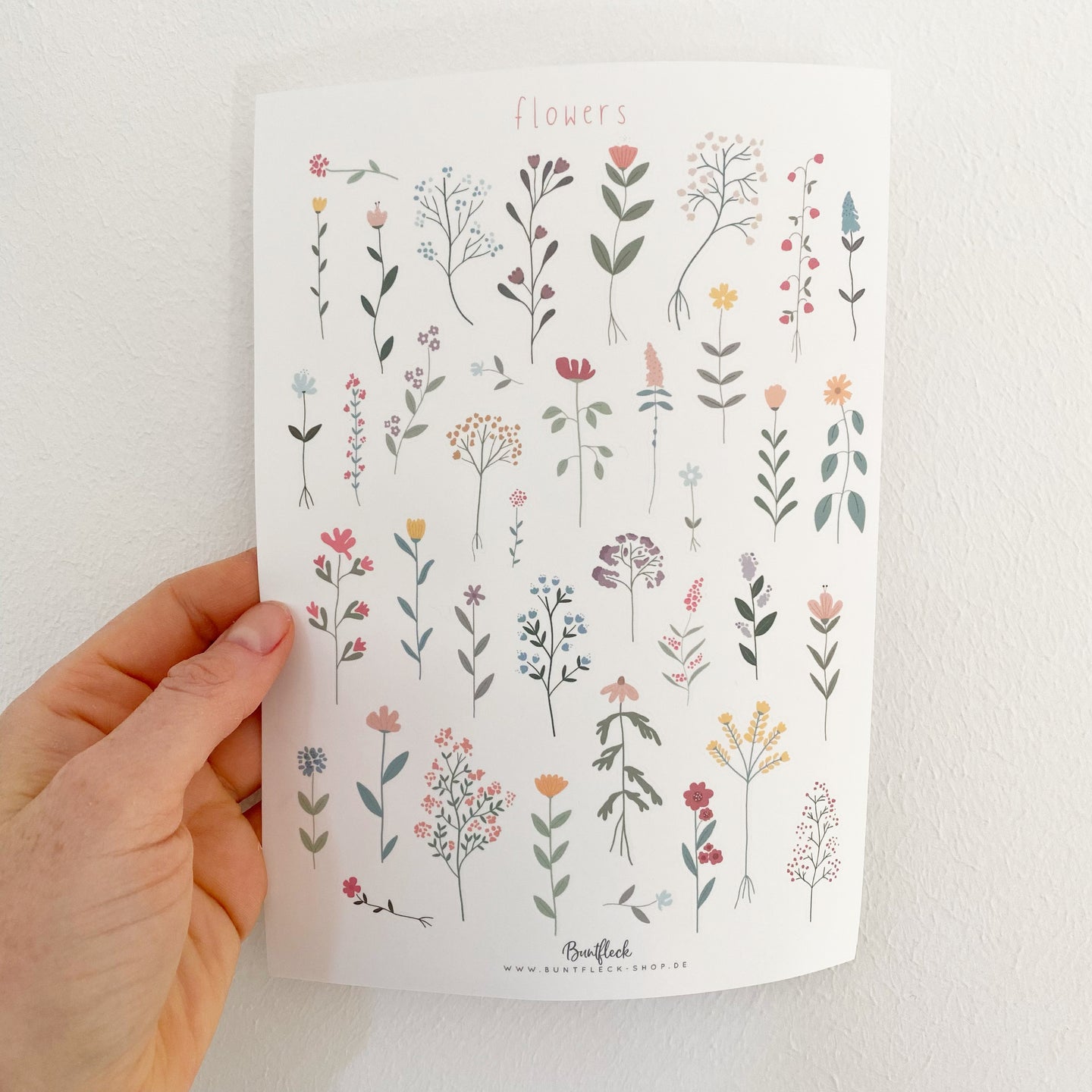 Stickersheet/Stickerbogen/Washipapier/Vinyl - flowers