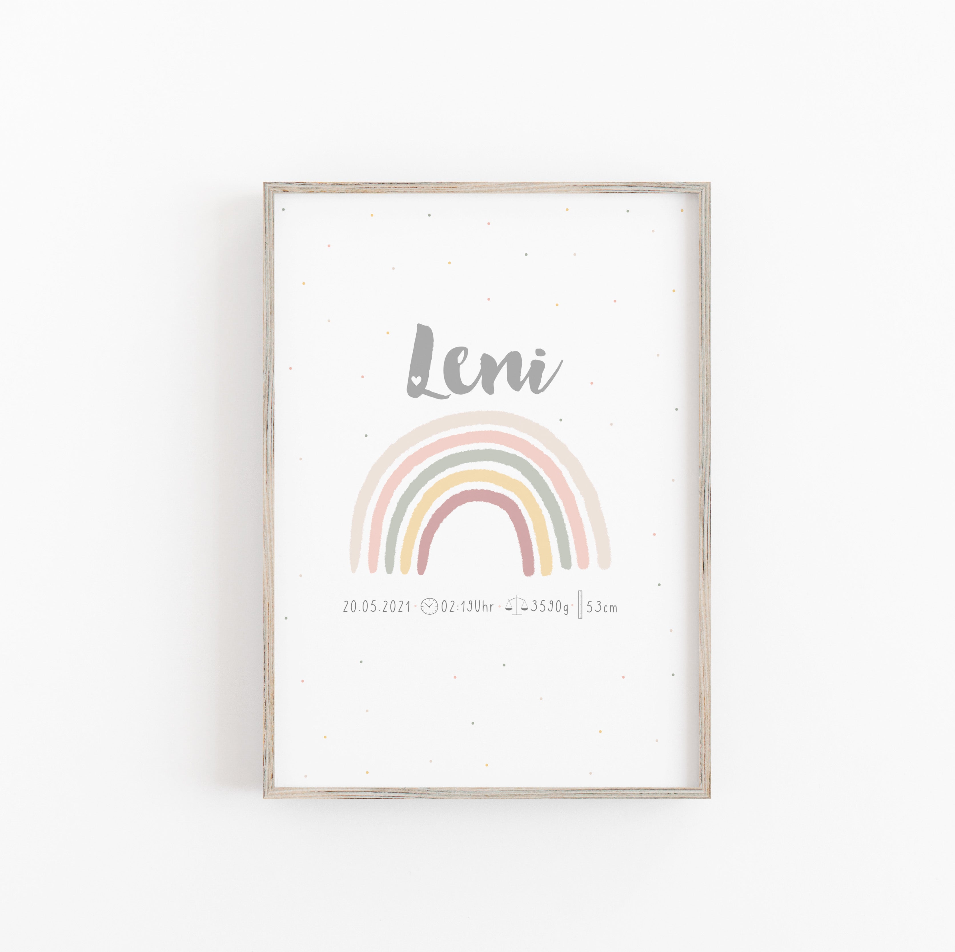 Kunstdruck/Poster/Geburtsanzeige/Geburtsbild - Rainbow