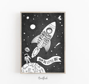 Geburtsanzeige/Kinderbild "Kleiner Astronaut"