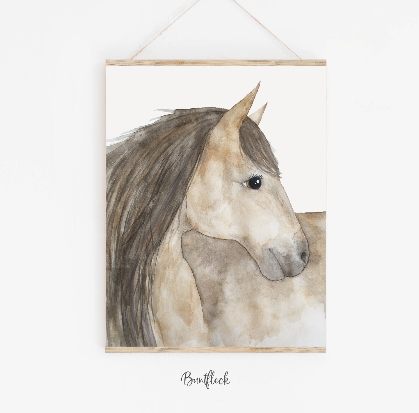 Kinderbild/Poster - Pferd in Aquarell