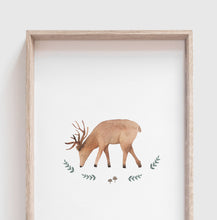 Laden Sie das Bild in den Galerie-Viewer, Kunstdruck/Poster - Set aus Waldtieren