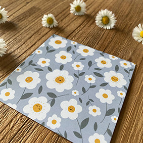 Karte/Postkarte quadratisch - Gänseblümchen