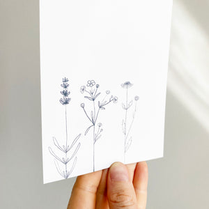 Karte/Postkarte/Grußkarte - zarte Blumen