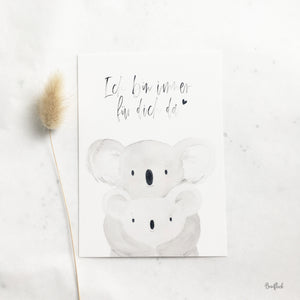 Karte/Postkarte - Ich bin immer für dich da
