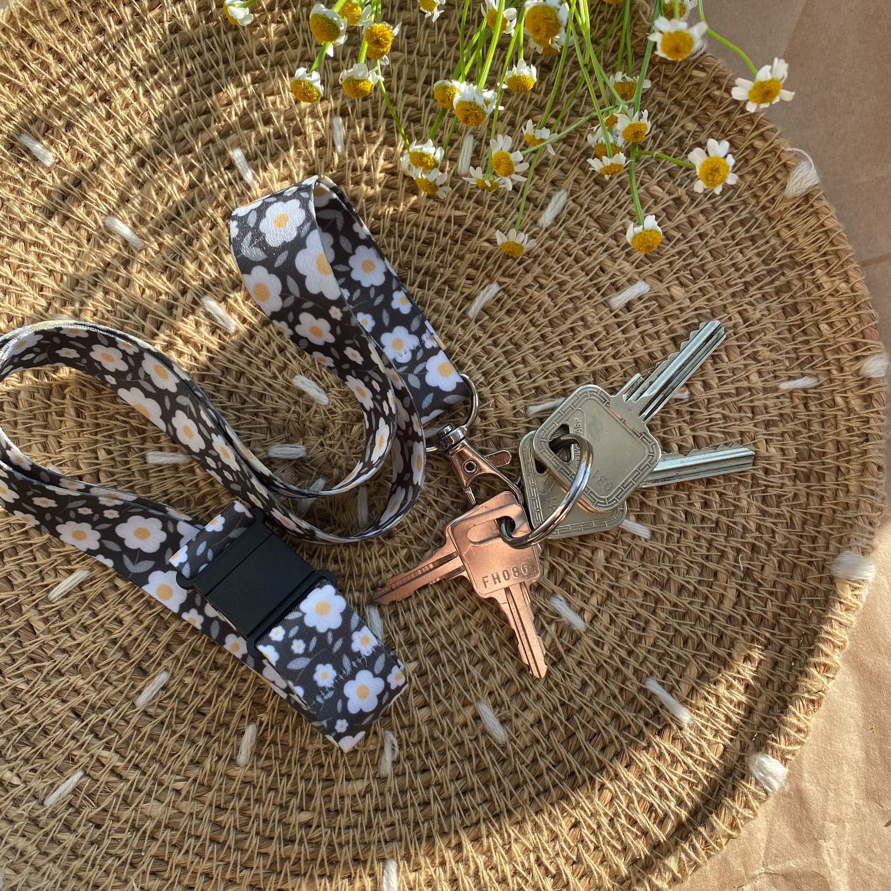 Schlüsselband / Lanyard - Gänseblümchen