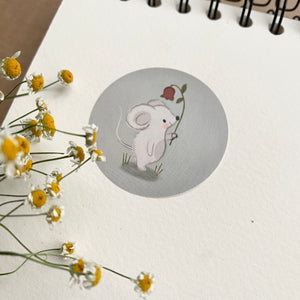 Aufkleber/Etiketten/ - kleine Maus