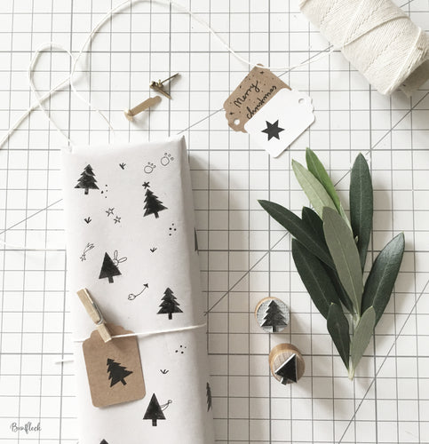 Stempel / Geschenkanhänger - Tannenbäumchen