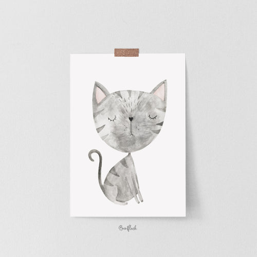 Kinderbild/Poster - Katze Elsa