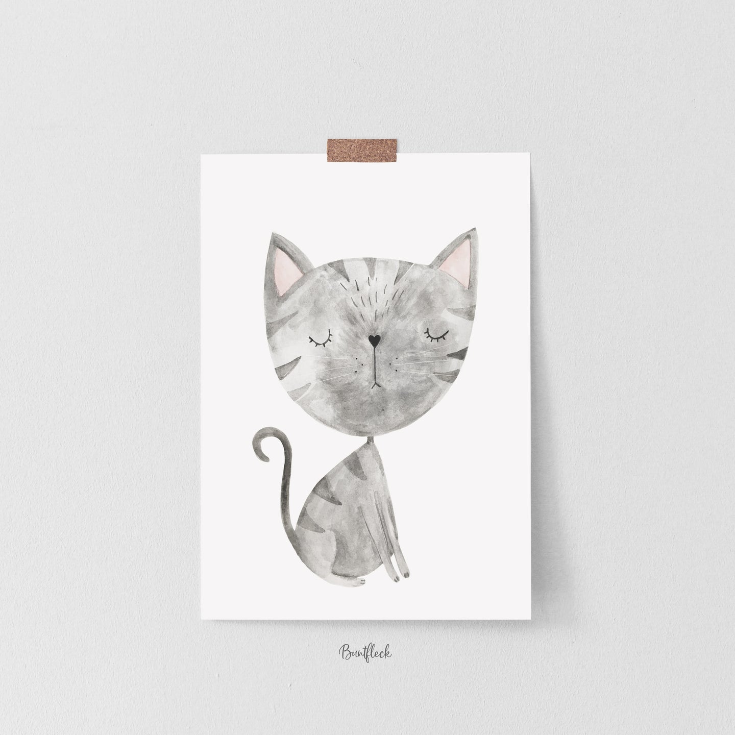 Kinderbild/Poster - Katze Elsa