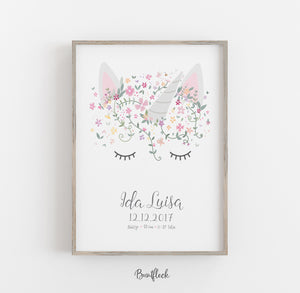 Geburtsanzeige / Druck "Little Unicorn"