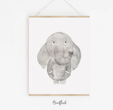 Laden Sie das Bild in den Galerie-Viewer, Kinderbild/Poster - Rudi Elefant
