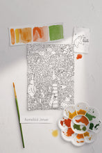 Laden Sie das Bild in den Galerie-Viewer, Ausmalbild Doodle Januar