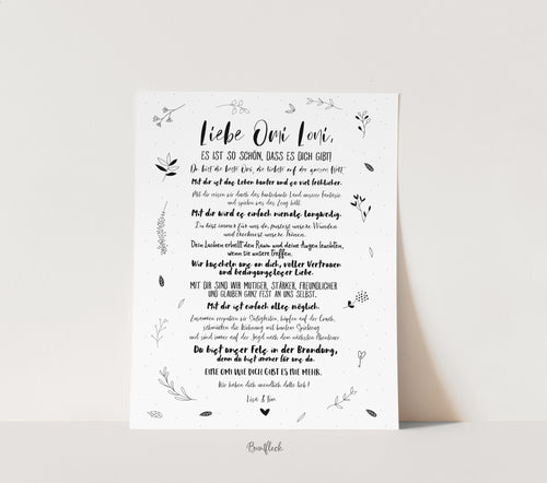 Kunstdruck / Poster - Für Oma und Opa