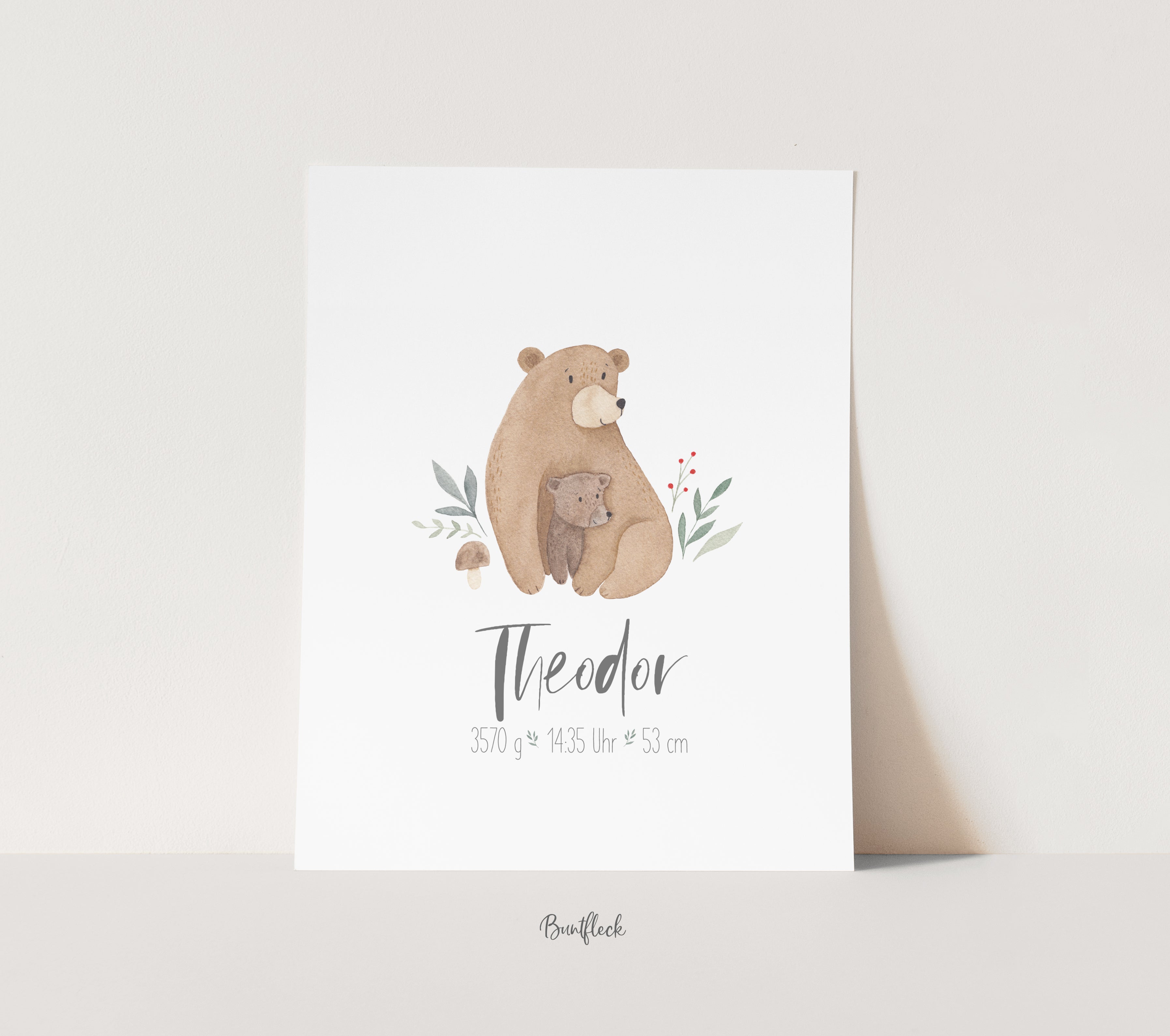 Geburtsbild/Poster -Bärenfamilie