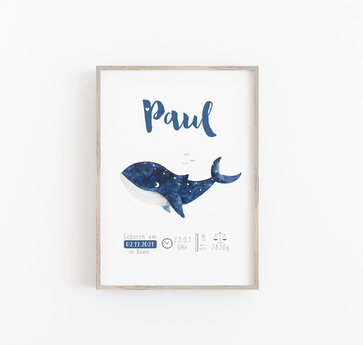 Geburtsbild/Poster/Print/Taufe/Geburt - Wal Pauli
