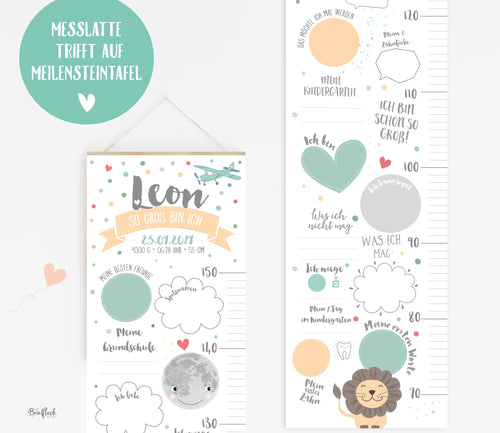 Messlatte trifft auf Meilensteintafel - Leon