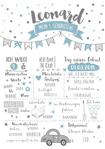 Baby Meilensteintafel - Sophie