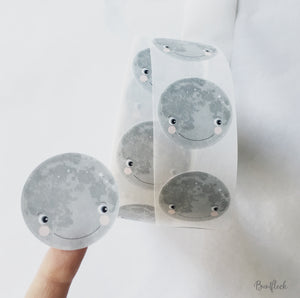 Aufkleber / Etiketten / - kleiner Mond