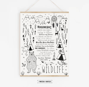 Kinderbild/Kunstdruck " WILDLIFE "