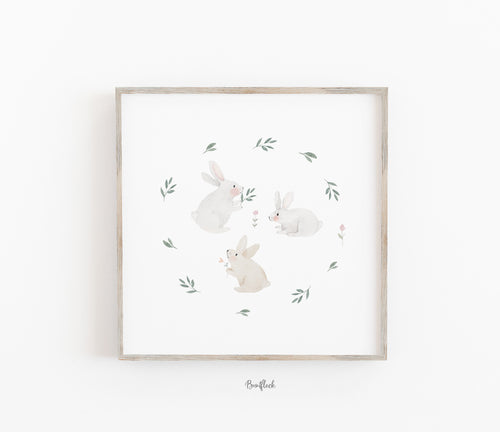 Kunstdruck/Poster - Hasenfreunde