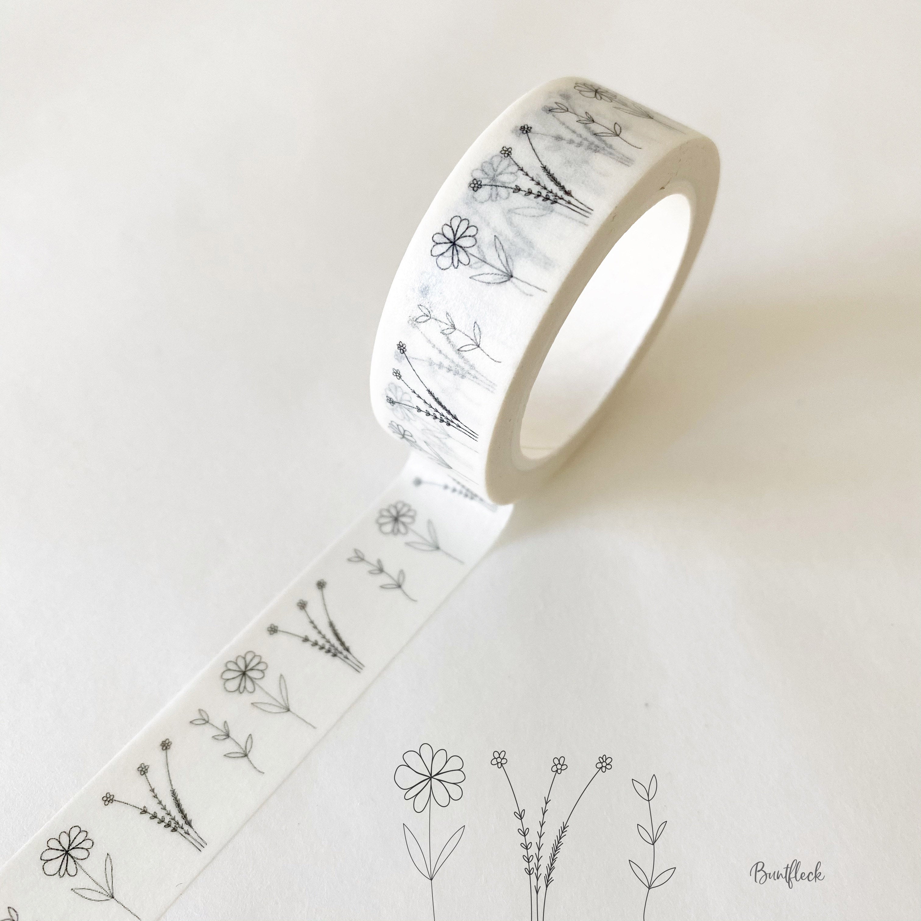 Washi Tape / Klebeband - zarte Blümchen