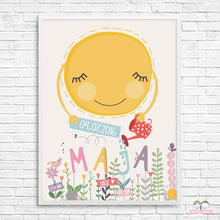 Laden Sie das Bild in den Galerie-Viewer, Kunstdruck/Geburtsbild &quot;Sunny&quot;  INDIVIDUALISIERBAR