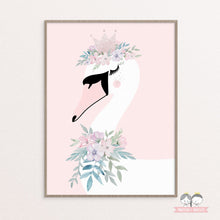 Laden Sie das Bild in den Galerie-Viewer, Kinderbild/ Poster - Schwan