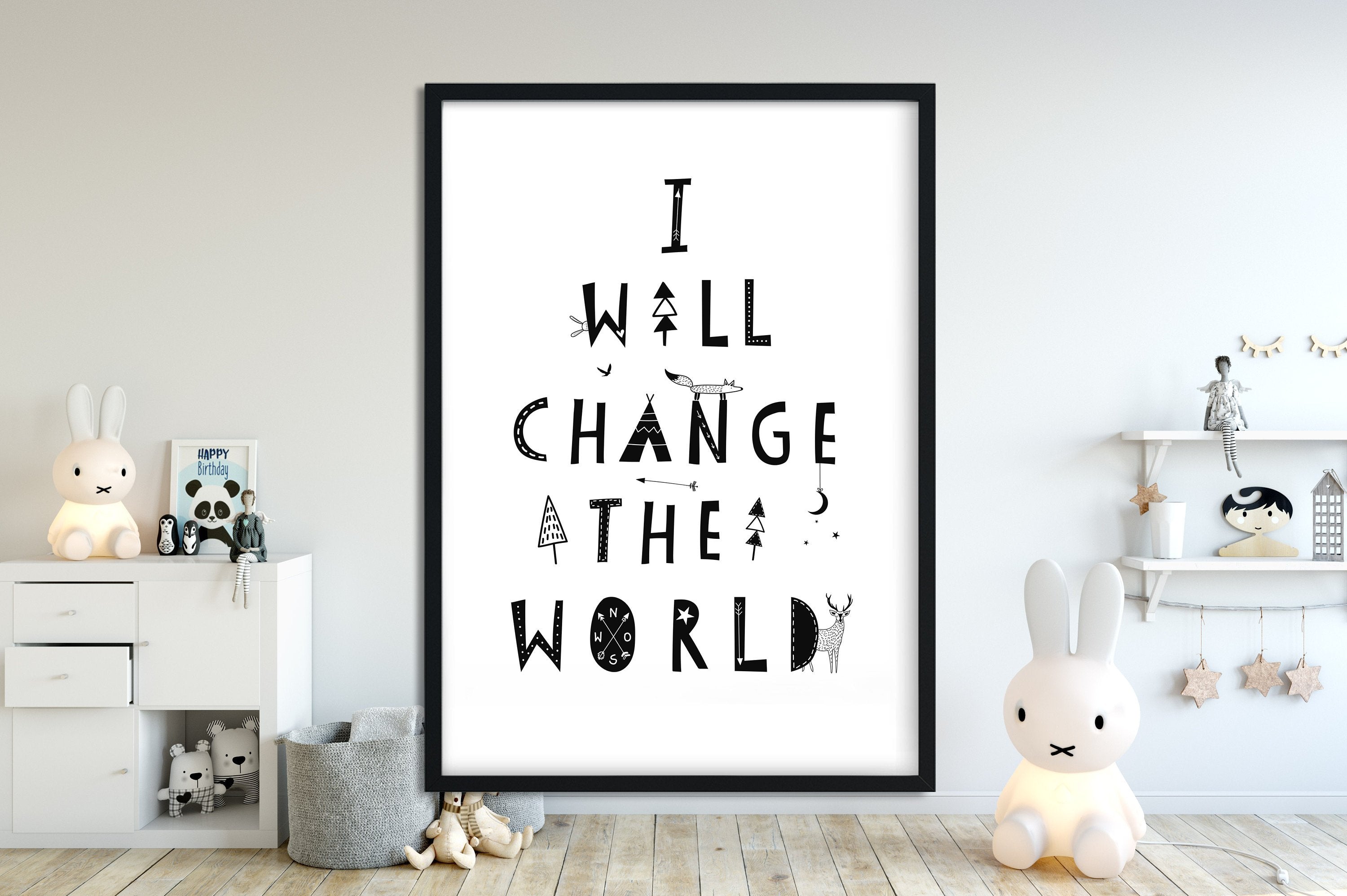 Kinderbild/Poster - I will change the world