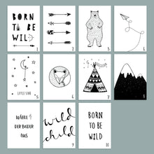Laden Sie das Bild in den Galerie-Viewer, Kinderplakat/Poster 4er Set &quot;Wildlife&quot;