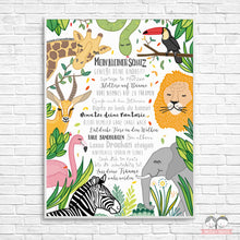 Laden Sie das Bild in den Galerie-Viewer, Kinderbild/Kunstdruck - Safari