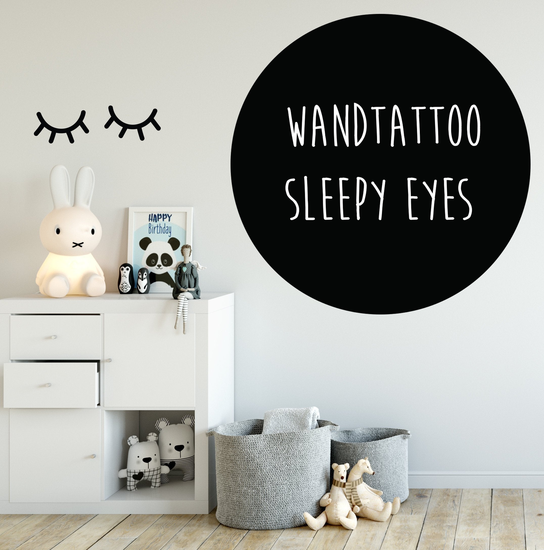 Wandtattoo/Dekoaufkleber  "sleepy eyes"