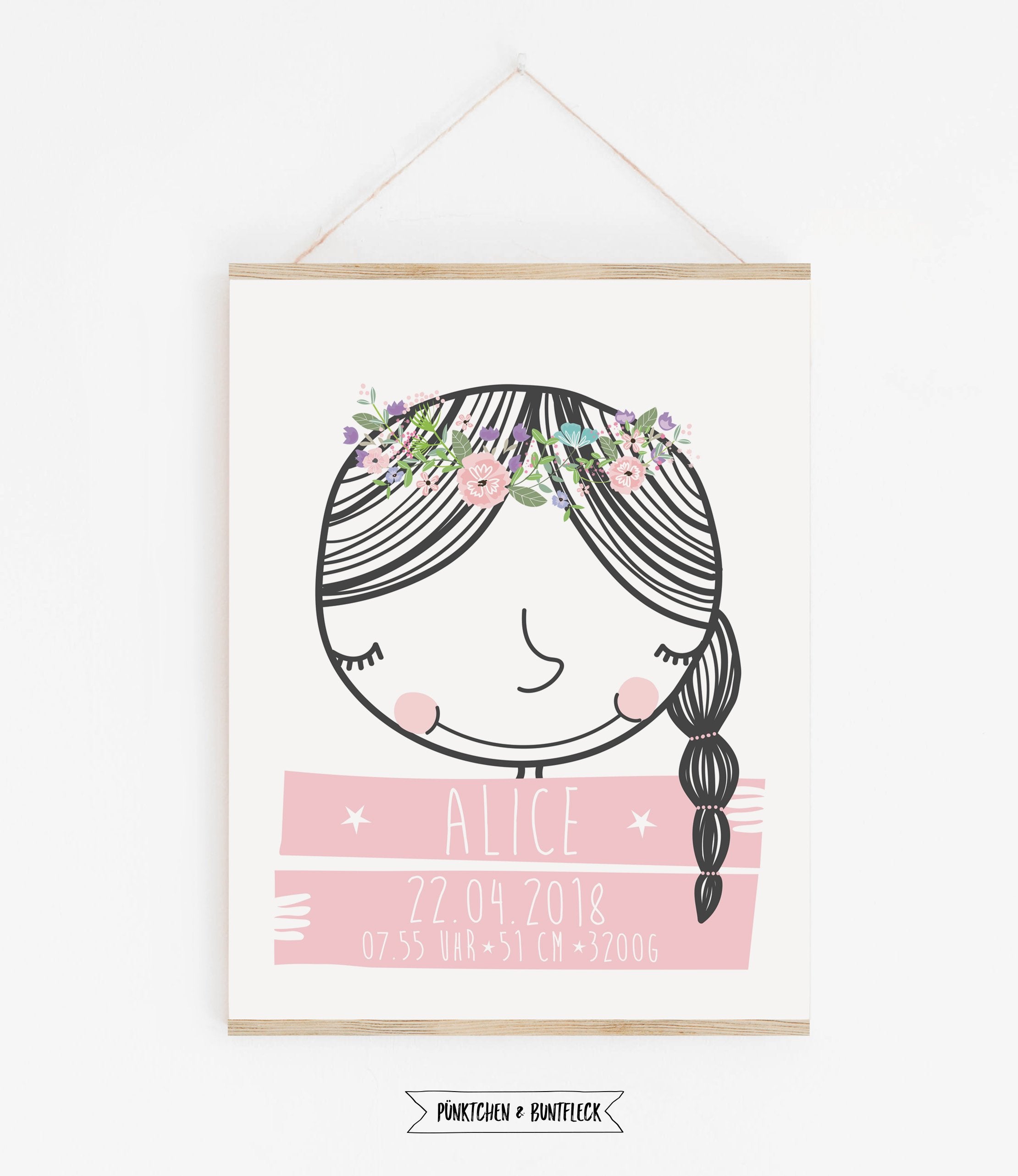 Geburtsanzeige/Kinderbild "Kleines Mädchen"