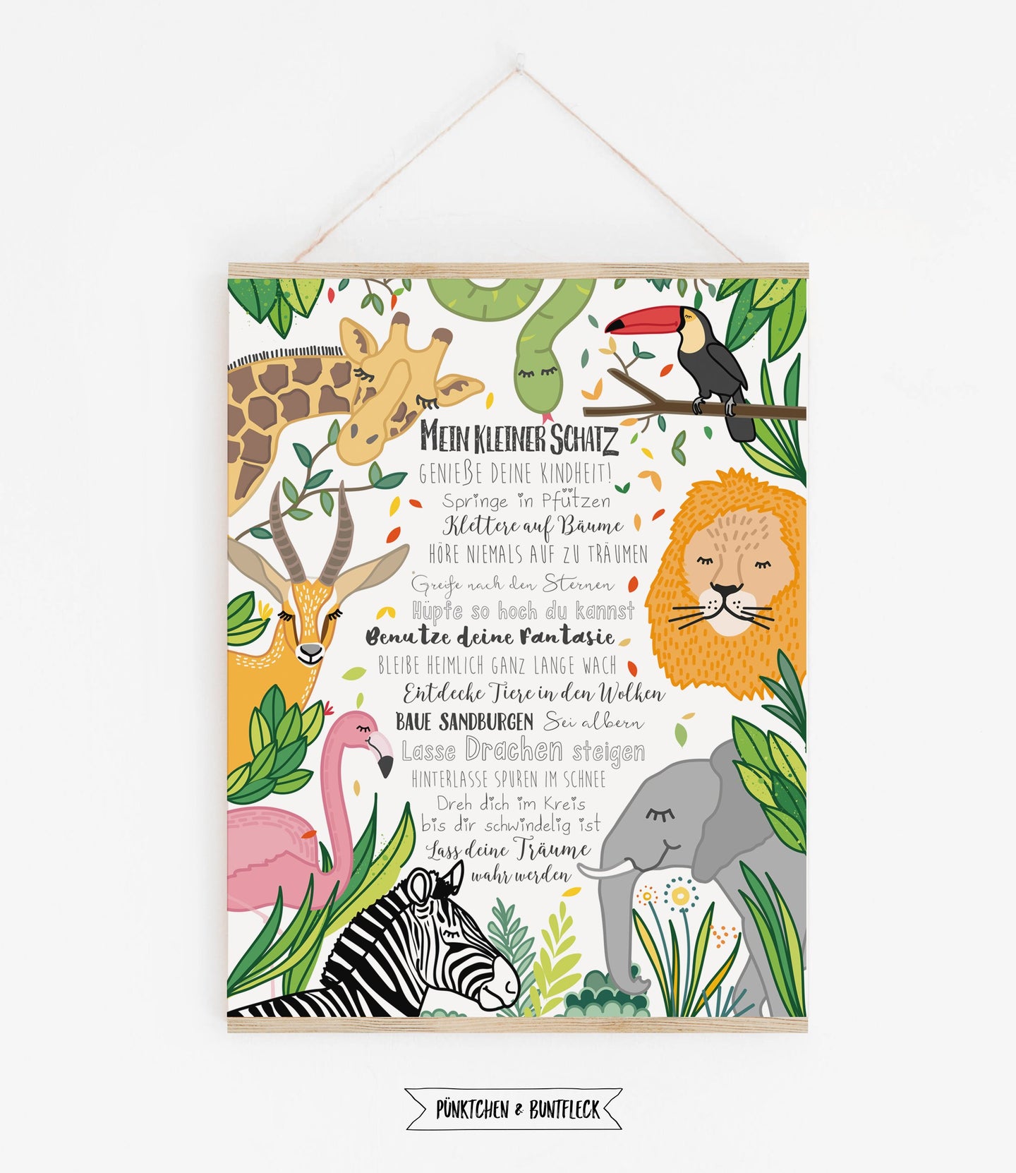 Kinderbild/Kunstdruck - Safari