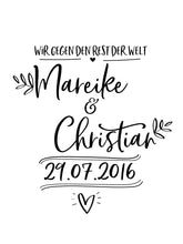 Laden Sie das Bild in den Galerie-Viewer, Hochzeitsanzeige - Braut &amp; Bräutigam