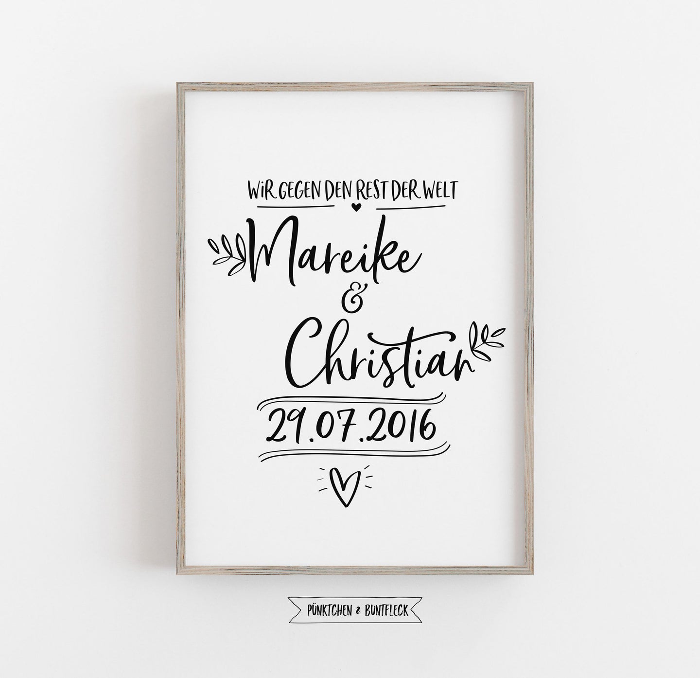 Hochzeitsanzeige - Braut & Bräutigam