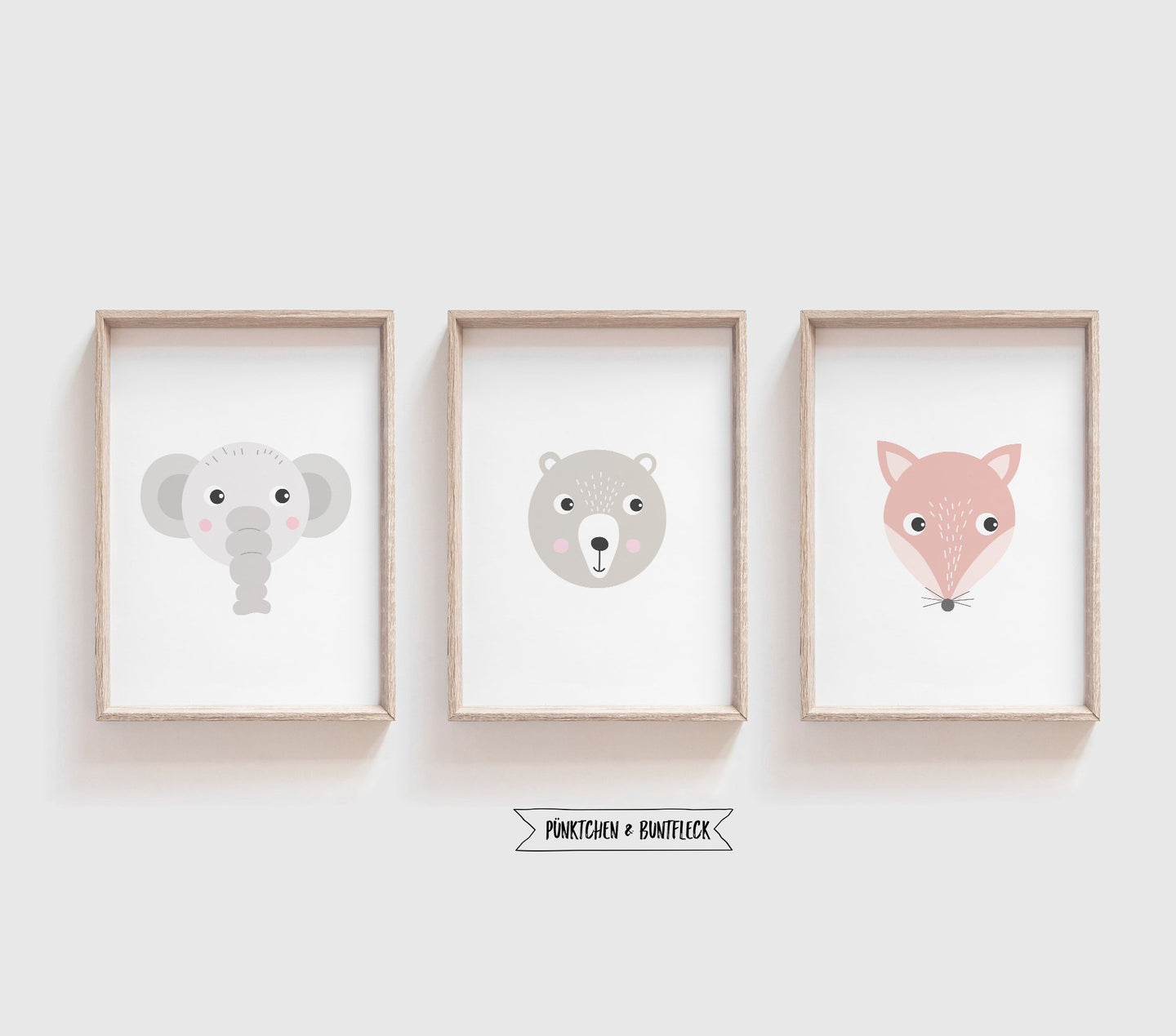 3er Set Kinderplakat - Kleine Tierfreunde