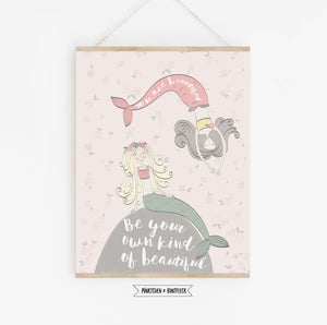 Kinderplakat/Poster "Süße Meerjungmädchen"