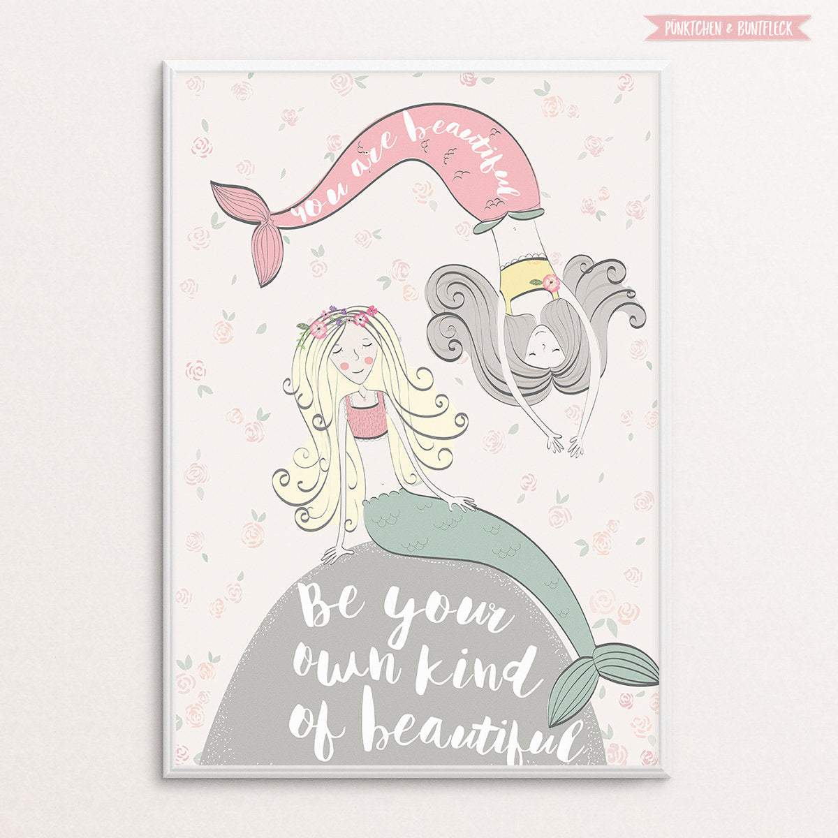 Kinderplakat/Poster "Süße Meerjungmädchen"