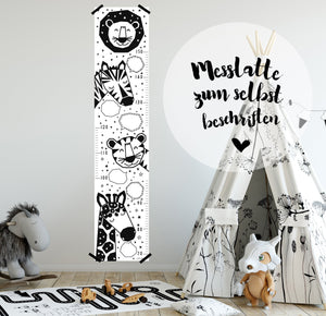 Messlatte zum beschriften "wild animals"