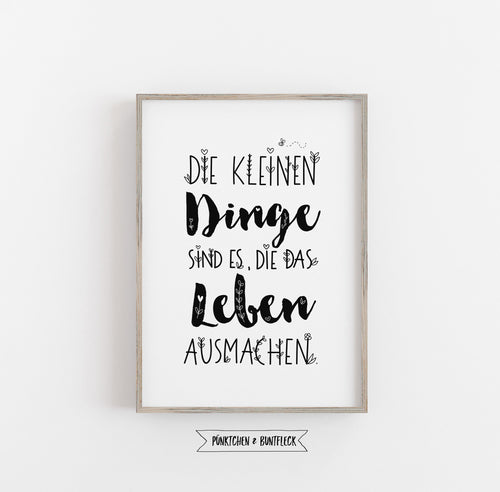 Kunstdruck/Poster - Die kleinen Dinge im Leben