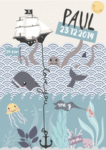 Laden Sie das Bild in den Galerie-Viewer, Geburtsanzeige &quot;Into the blue&quot;