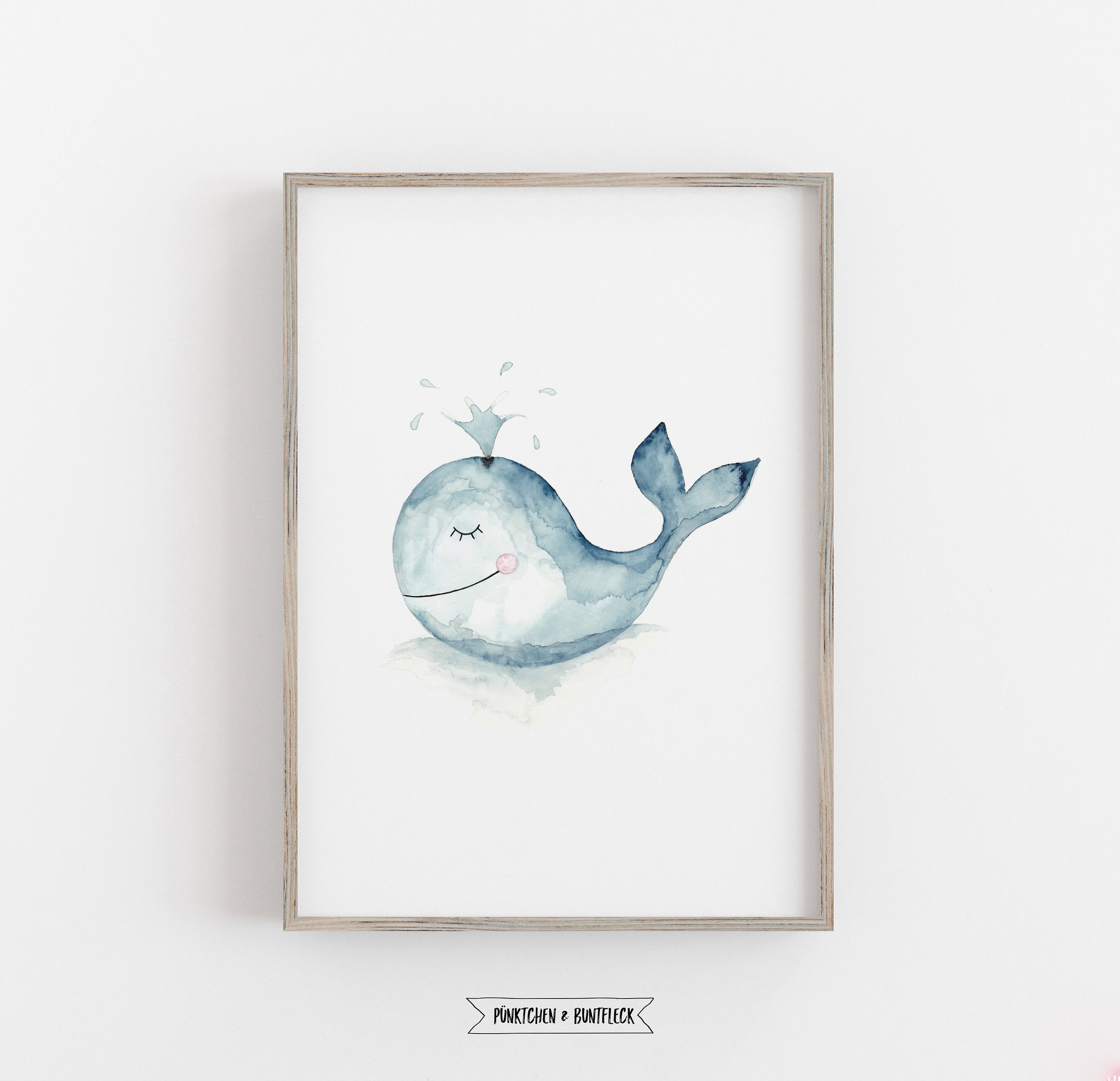 Kunstdruck/Poster - kleiner Wal