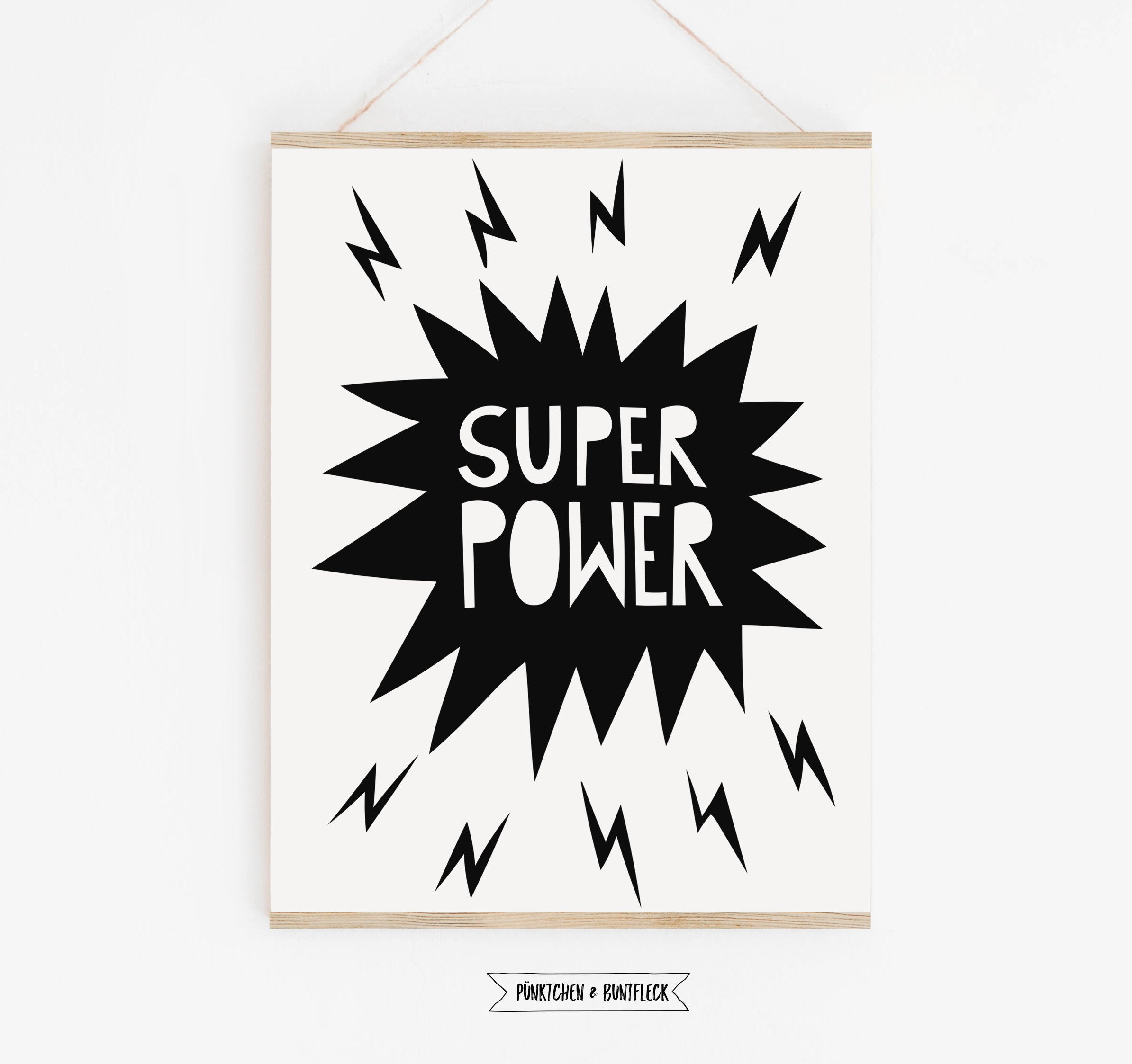Kinderplakat/Poster 2er Set   - superpower & boom