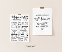Laden Sie das Bild in den Galerie-Viewer, Baby Meilensteintafel - Antonia